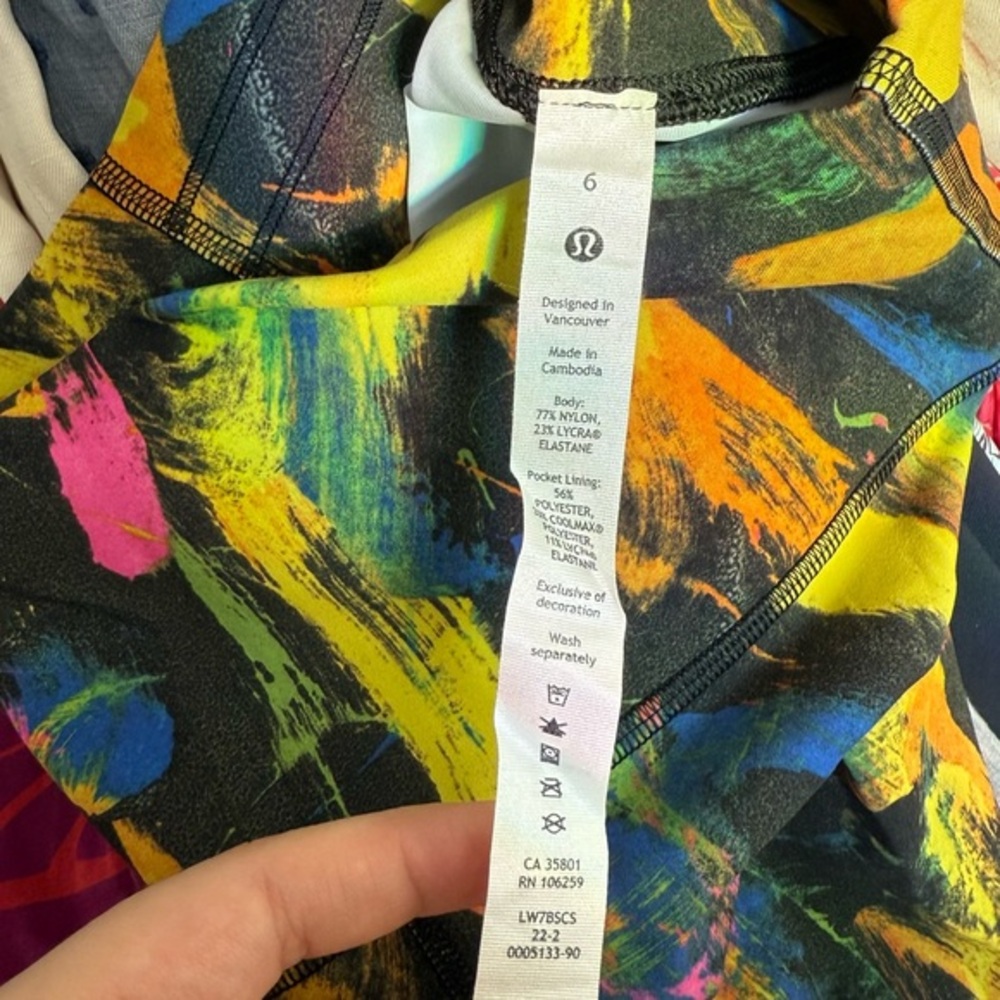 Lululemon Wunder Train High-Rise Bike Short 8" Undertone Black Multi - Picture 4 of 9